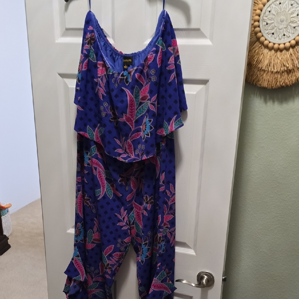 Floral Blue Jumpsuit